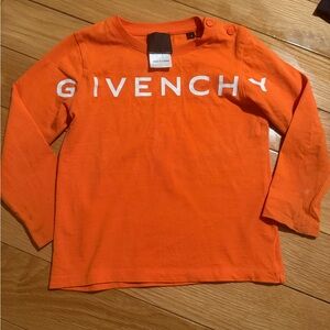 Givenchy Kids Vibrant Orange Long Sleeve Tee